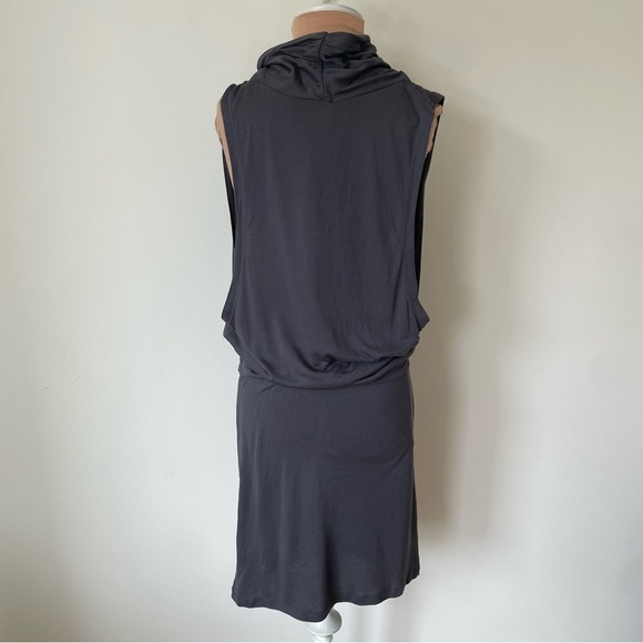 2nd Day Birger et Mikkelsen Menna Asphalt Gray Modal Wrap Ruched Dress NWT Sz S - Picture 3 of 10